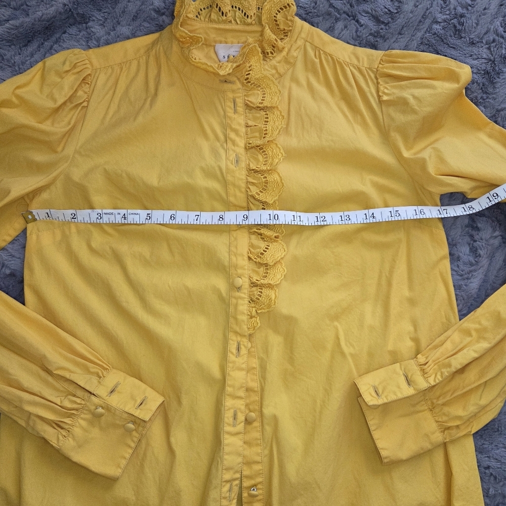 Sezane Chlo Shirt Yellow 32 - Picture 7 of 9